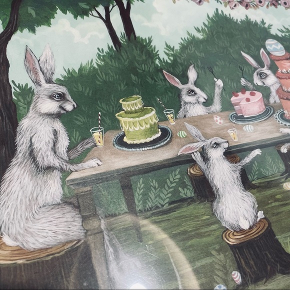 Hester & Cook Spring social placemats bunny rabbits birthday tea party - Picture 5 of 7